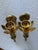 Metal Vintage Solid Brass Lotus Flower Wall Sconces — Pair For Sale - Image 7 of 8