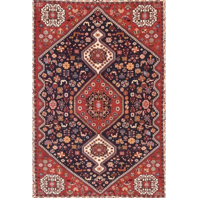 1930s Semi Handmade Kashkul Persian Rug- 5′3″ × 7′2″ For Sale - Image 4 of 5