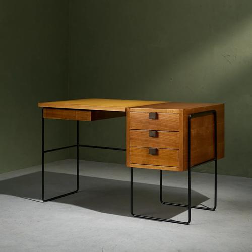 Cherry, Maple, Brass and Black Lacquered Steel Height: 76 cm / 29.9 in Width: 110 cm / 43.3 in Depth: 70.5 cm / 27.8 in...