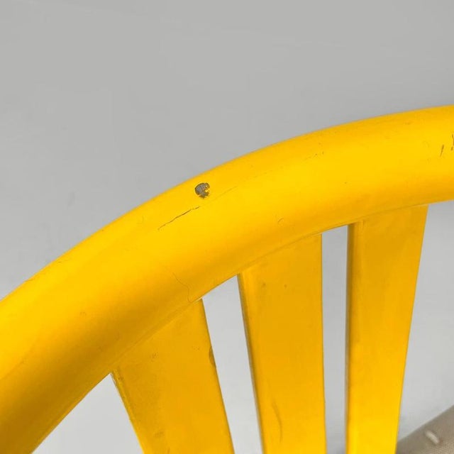 Beige Italian Postmodern Folding Tub Chair in Yellow Wood and Beige Fabric, 1980s For Sale - Image 8 of 18