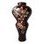 Monumental 31" Lacquered Wood Floor Vase With Hand-Inlaid Eggshell (Platt Collections) For Sale