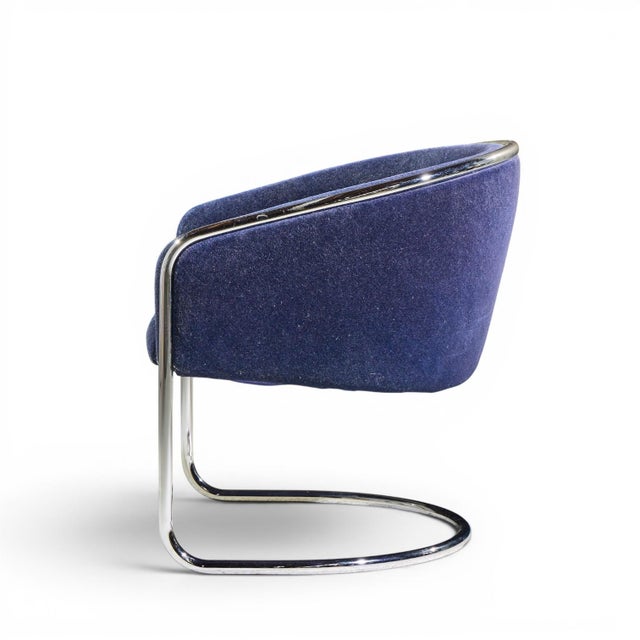 Metal Anton Lorenz for Thonet Mid Century Chrome Tub Chairs - Pair For Sale - Image 7 of 12