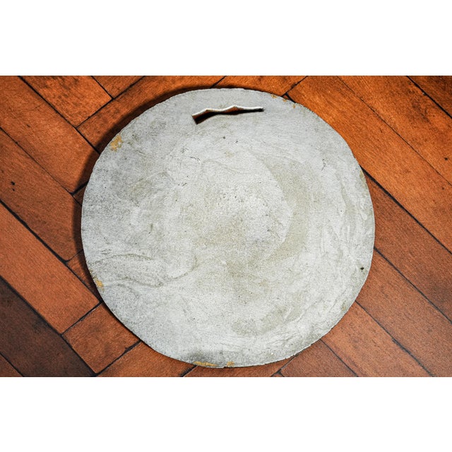 Gold Antique Art Nouveau Native American Indian Chief Wall Plaque Medallion Western American Style For Sale - Image 8 of 8