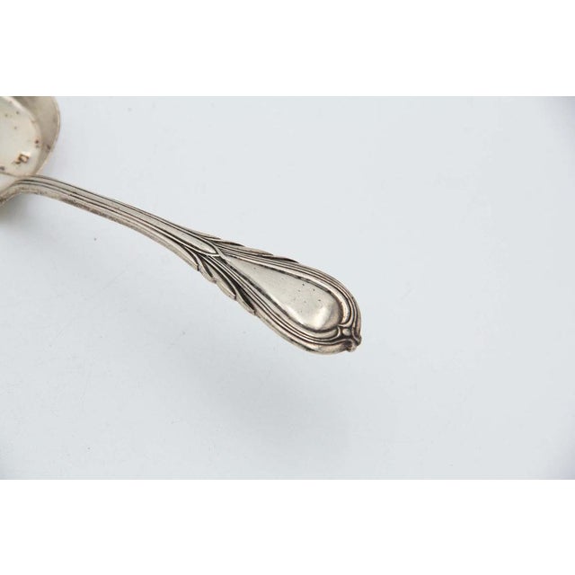 Silver Dessert Spatula with Embossed Handle For Sale - Image 3 of 4