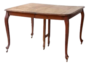 Antique Queen Anne Style Dining Table With Leaves