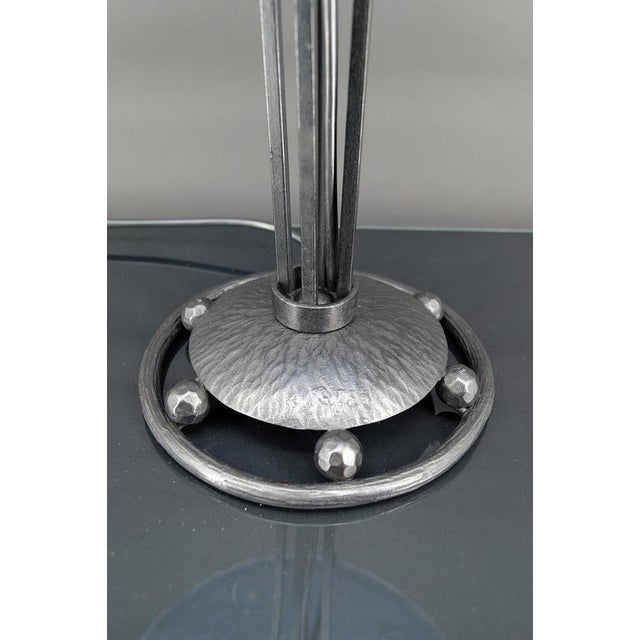 Vintage Table Lamp in Wrought Iron, 1920s For Sale - Image 10 of 14