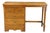 Vintage Early American Colonial Style Solid Maple Country Kneehole Desk 44" For Sale