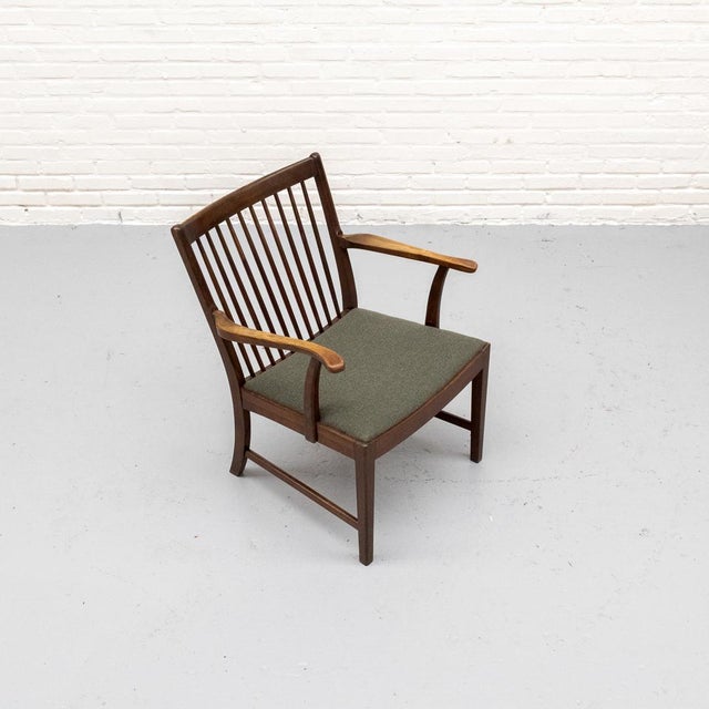 1950s/60s armchair produced by the Danish manufacturer C.M. Madsen. Designer unknown. The chair features a beautifully...