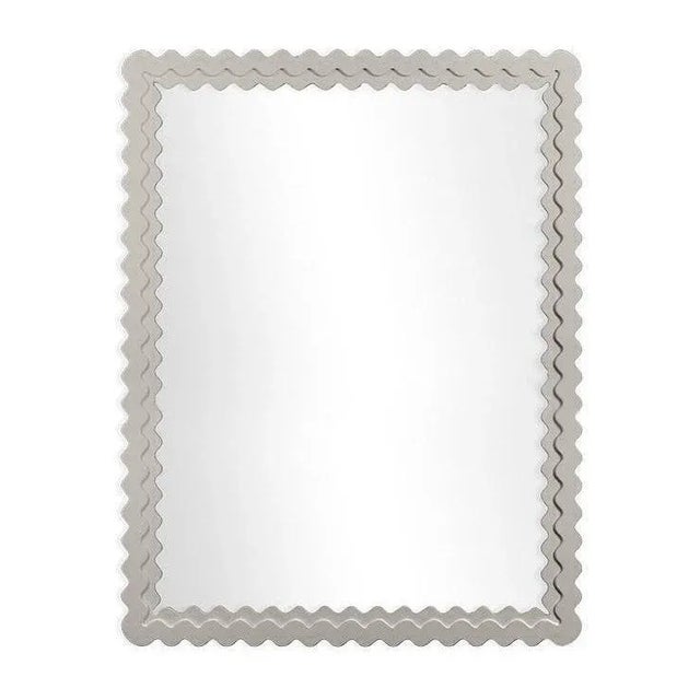 Contemporary Fleur Home Carnival Chaos Rectangle Mirror in Elephant's Breath, 24x36 For Sale - Image 3 of 3