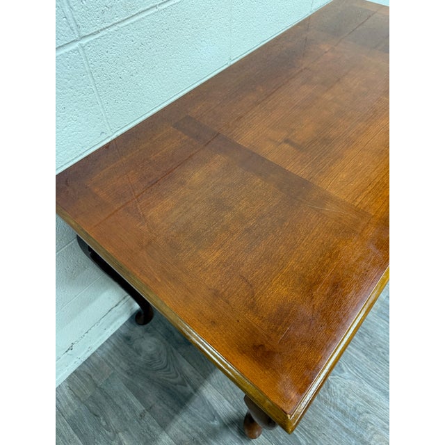 Vintage Queen Anne Style Writing Desk Entry Console Hallway Table Sofa Table For Sale - Image 9 of 13