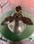 Vintage MCM Sculptural Pear Ice Bucket 14” Silver Tone 1970s Barware 3 Leaf For Sale In Atlanta - Image 6 of 15