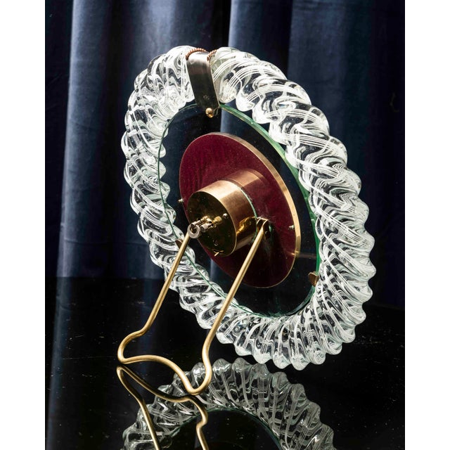Gold Murano Glass Mantel Clock by Ercole Barovier for Barovier & Toso, Italy, 1950s For Sale - Image 8 of 14