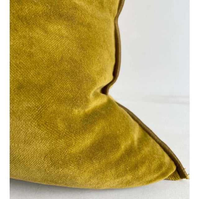 Ocre French Vintage Velvet Pillow For Sale In Los Angeles - Image 6 of 7