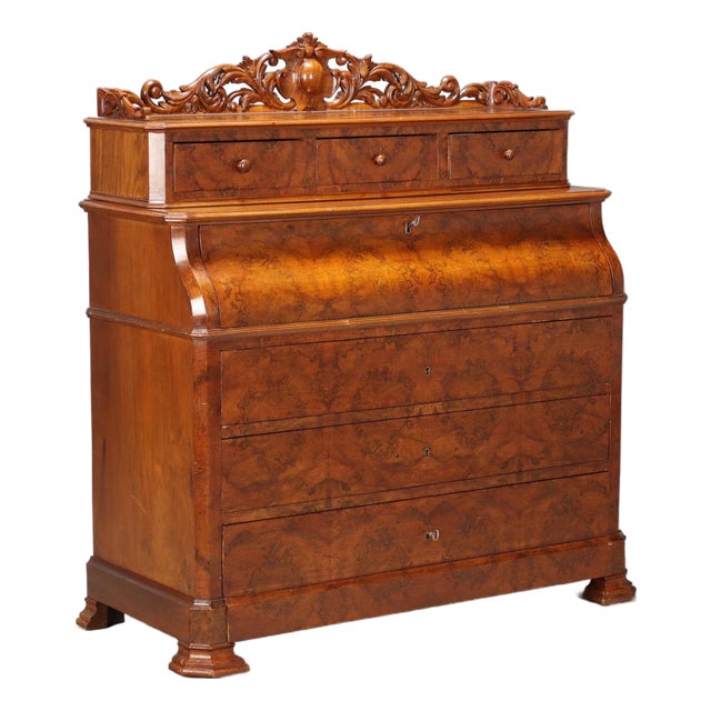 Austrian Biedermeier Secretaire in Mahogany For Sale