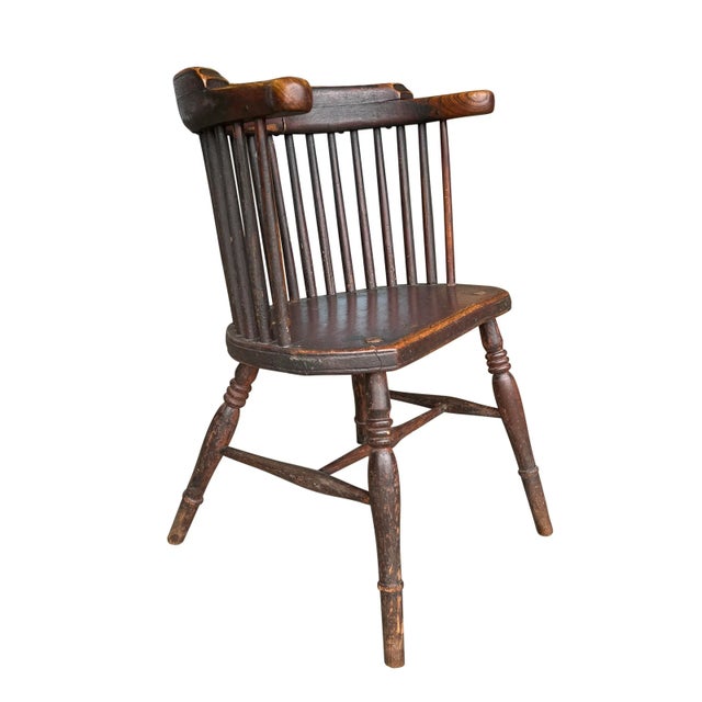 19th Century English Barrelback Windsor Chair For Sale - Image 4 of 13