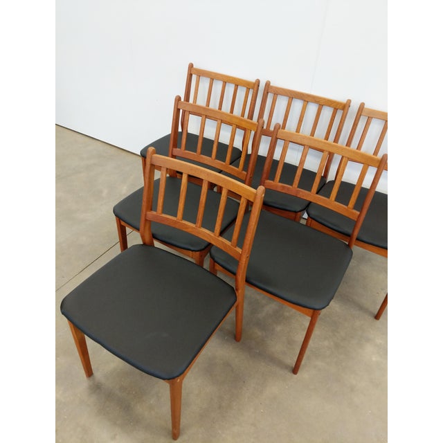 Mid-Century Modern Set of 6 Vintage Danish Modern Dining Chairs by Spøttrup For Sale - Image 3 of 10