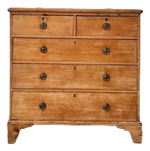 Victorian English Pine Chest of Drawers