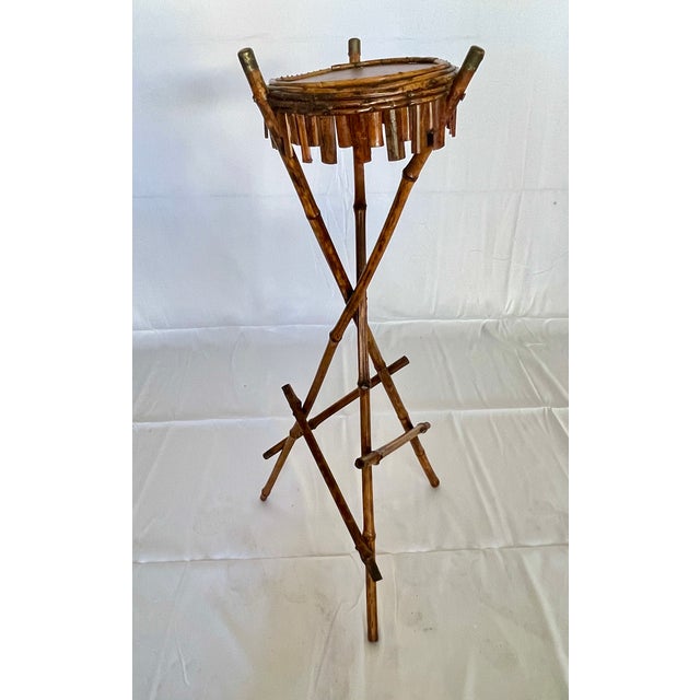 This is a lovely and very delicate hand made French bamboo plant stand from the Aesthetic Movement, C.1890-1900 This...