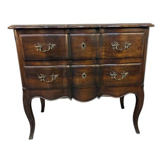 Early 20th Century French Imported Louis XV Walnut Serpentine Commode For Sale
