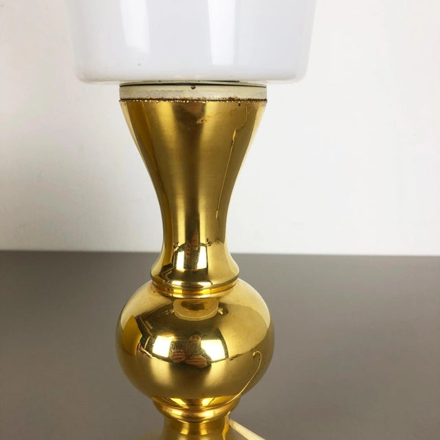 Golden Glass Table Lamp by Uno & Östen Kristiansson for Luxus, 1970s For Sale - Image 12 of 17