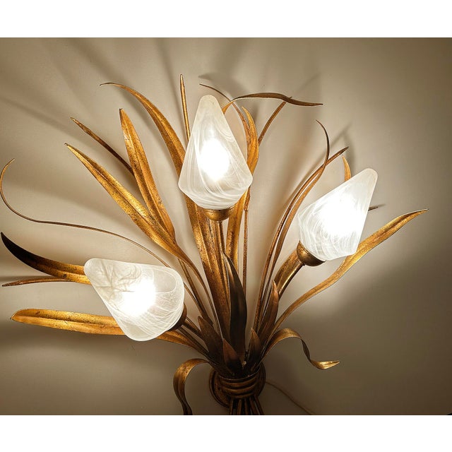 Metal Large Vintage Bouquet Wall Light from Kögl For Sale - Image 7 of 17