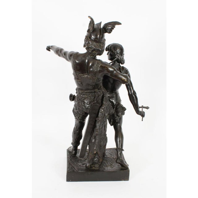 Emile Laporte, Vercingetorix with His Son, 19th Century, Bronze For Sale - Image 18 of 18