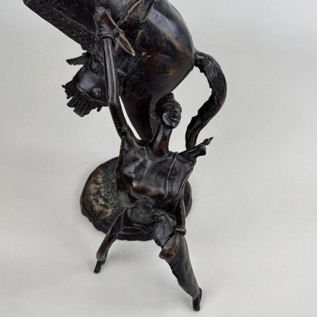 19th Century European Bronze Figural Sculpture of an African Horseman For Sale - Image 12 of 13