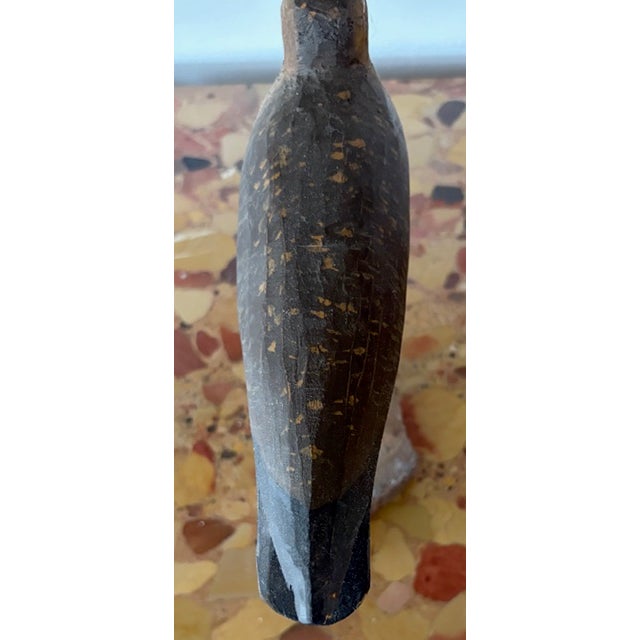 Mid 20th Century Vintage Hand Carved and Painted Wooden Shorebird, Folk Art For Sale - Image 5 of 9