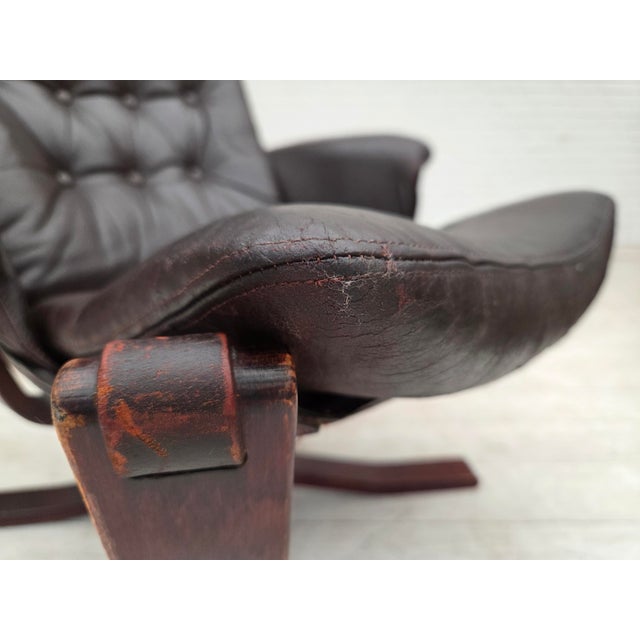 Wood Norwegian Falcon Lounge Chair by Sigurd Ressel for Vatne Møbler, 1970s For Sale - Image 7 of 18