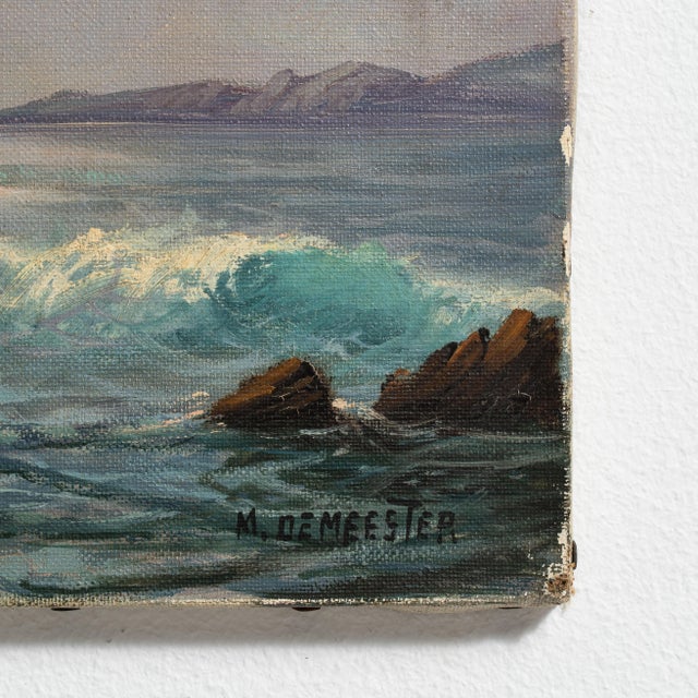Early 20th Century Belgium Burnt Orange Canvas Painting For Sale - Image 12 of 15