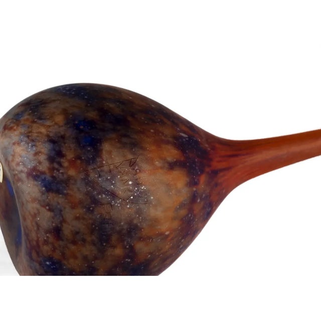 Red and Blue Vase with Long Neck from Daum Nancy, 1920s For Sale - Image 3 of 5