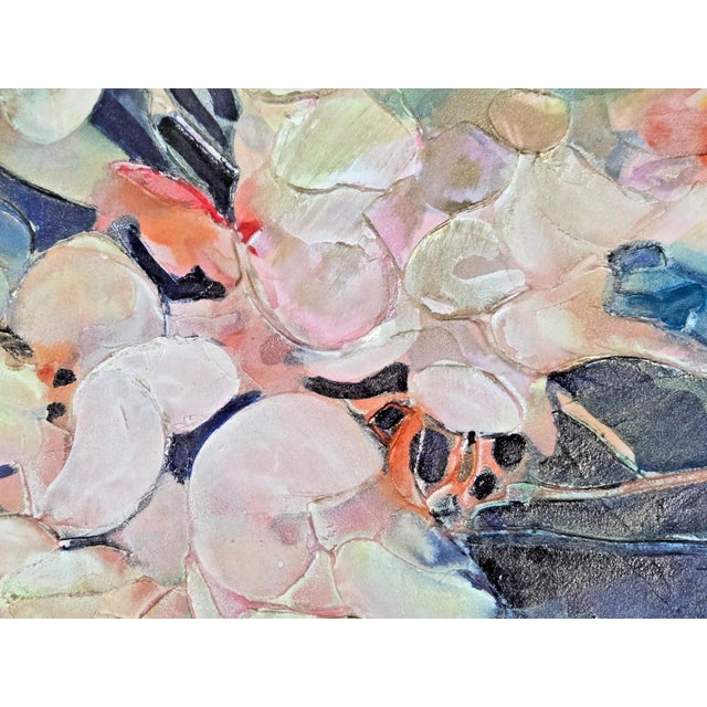 Julie Manfredi Original Floral Still Life Acrylic Painting, Framed For Sale - Image 9 of 13