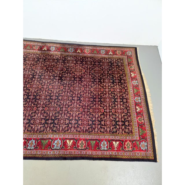 Vintage Hand-Knotted Bidjar Herati Rug in Wool, 1960s For Sale - Image 6 of 11