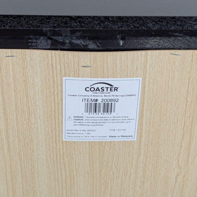 Coaster Barzini Two Drawer Nightstand With Metallic Acrylic Front For Sale - Image 10 of 10