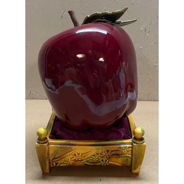 Kent Conklin 'Apple on a Throne' Contemporary Pop Art Ceramic Sculpture