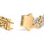 Envelop your wrist in the understated elegance of the 14K Yellow Gold Plated Sterling Silver Diamond Cuban Curb Chain...