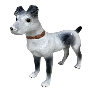 Large Majolica Terracotta Dog Terrier Bavent