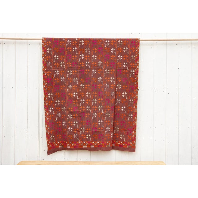 Mid-Century Punjabi Phulkari Throw For Sale - Image 9 of 9