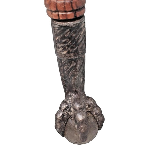 Antique Victorian Lyon & Healy Piano Stool Swivel Adjustable Cast Iron 1890s For Sale - Image 15 of 16