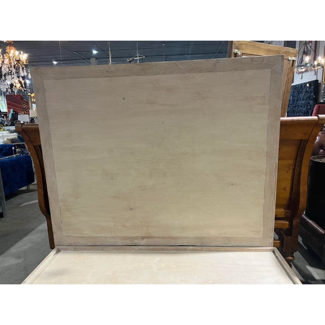 2010s Natural Wood Queen Size Bed Frame With Six Drawers For Sale - Image 5 of 5