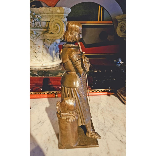 Marie d'Orléans, St Joan of Arc, 1800s, Bronze For Sale - Image 10 of 16