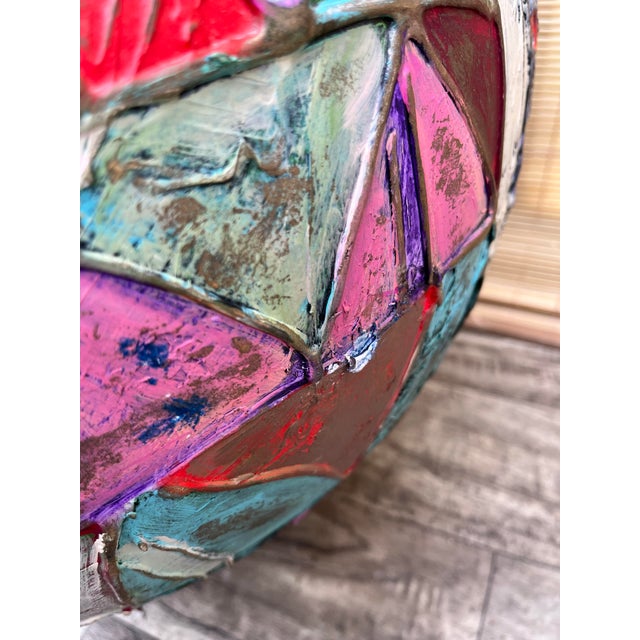 Large Postmodern Handcrafted Ceramic Floor Vase Signed by the Artist. For Sale - Image 11 of 18