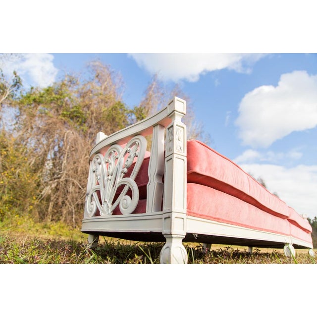 Vintage Pink Velvet Sofa | Chairish