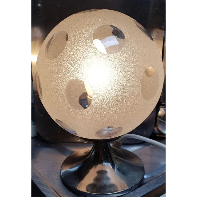 Small Space Age Table Lamp with Chrome Base from Richard Essig, 1970s For Sale - Image 4 of 5