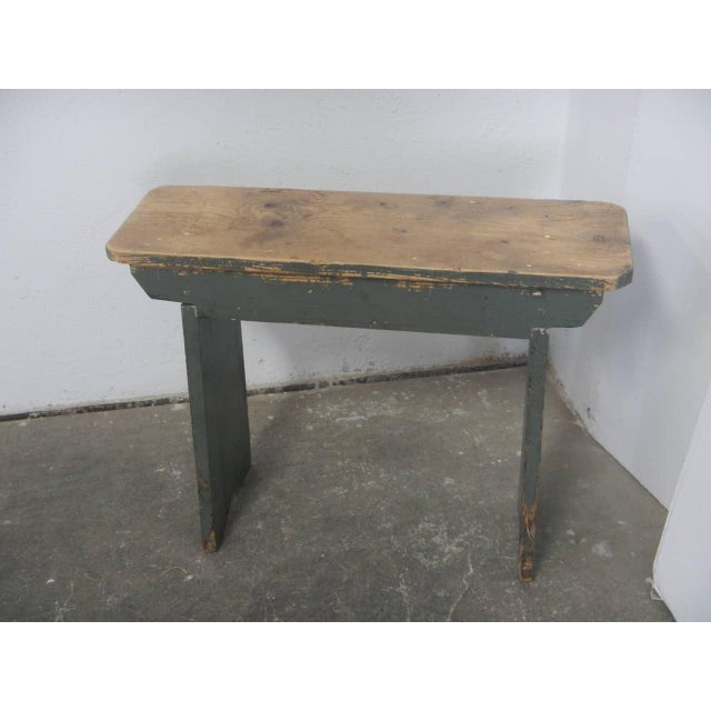 Forest Green Fir Wood Bench, 1970 For Sale - Image 8 of 8