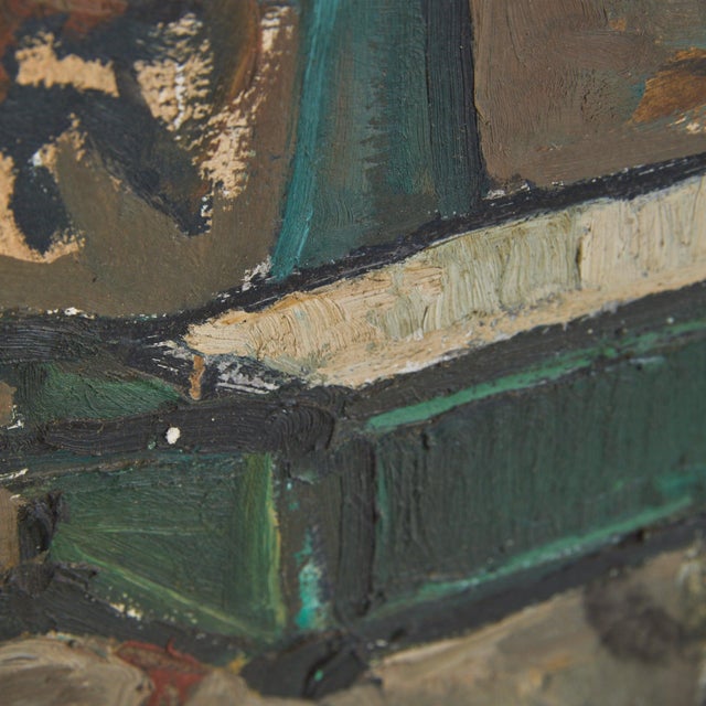 Vintage Oil on Canvas Landscape Painting For Sale In Chicago - Image 6 of 11