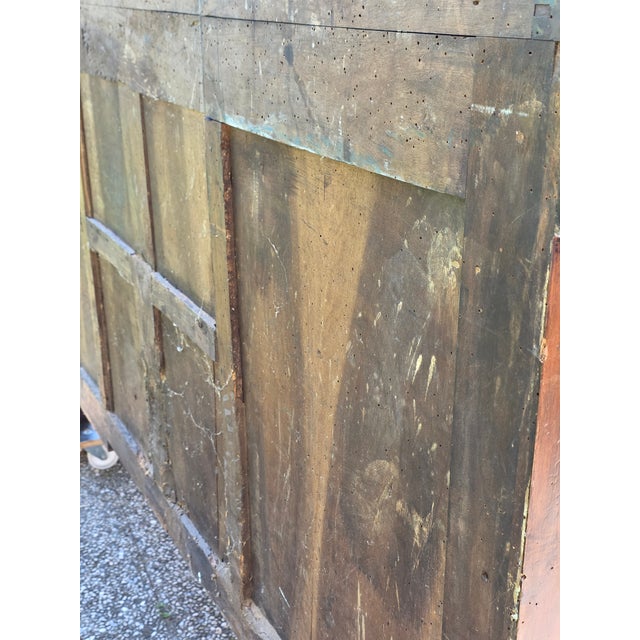 Venetian Charles X Bookcase in Walnut, with Shutter Doors, 19th Century, 1830 For Sale - Image 11 of 13