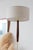 Mid-Century Modern Vintage Teak and Brass Floor Lamp with Cream Lampshade, 1960s For Sale - Image 3 of 11