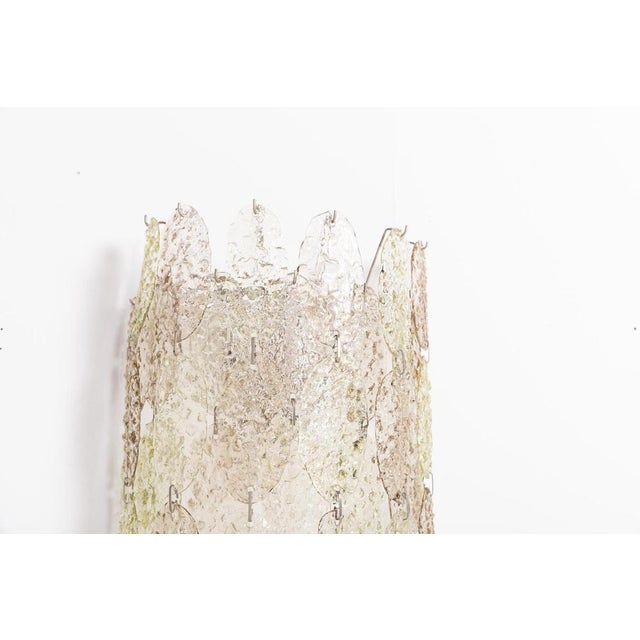 1960s Large Murano Glass Torcello Sconce from Vistosi For Sale - Image 5 of 9