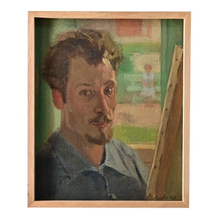 Vintage Belgian Oil on Canvas Signed Luyckx For Sale